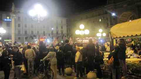in piazza della Repubblica