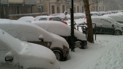 Firenze _macchine sotto la neve