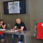 Mario Innocenti, Sonia Spacchini, Giampiero Mongatti e la maglietta del Ciclotour