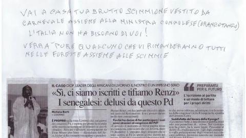 lettera anonima razzista